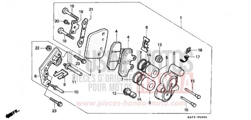 ETRIER DE FREIN AVANT NX125K de 1989